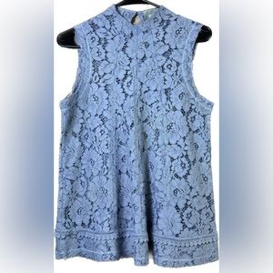 Maeve Size XS Sleeveless Dusk Lace Swing Tunic w/3 Button Back w/Keyhole…